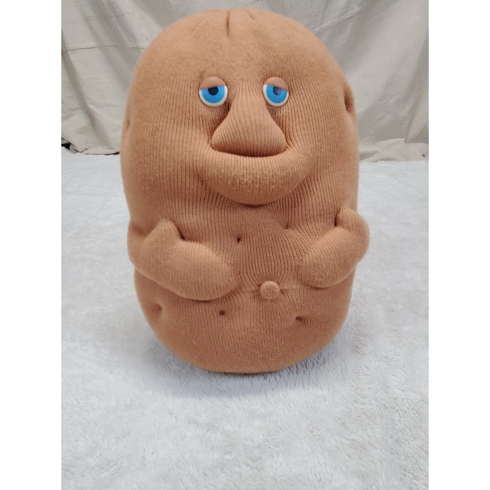 Vintage Coleco Plush Tan Couch Potato Spud 1Stuffie Toy 980s 1987 Retro Unisex